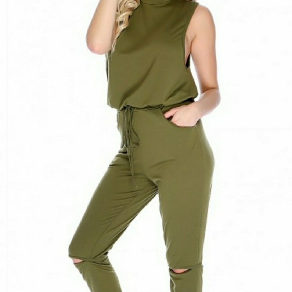 Olive Green Jumpsuit